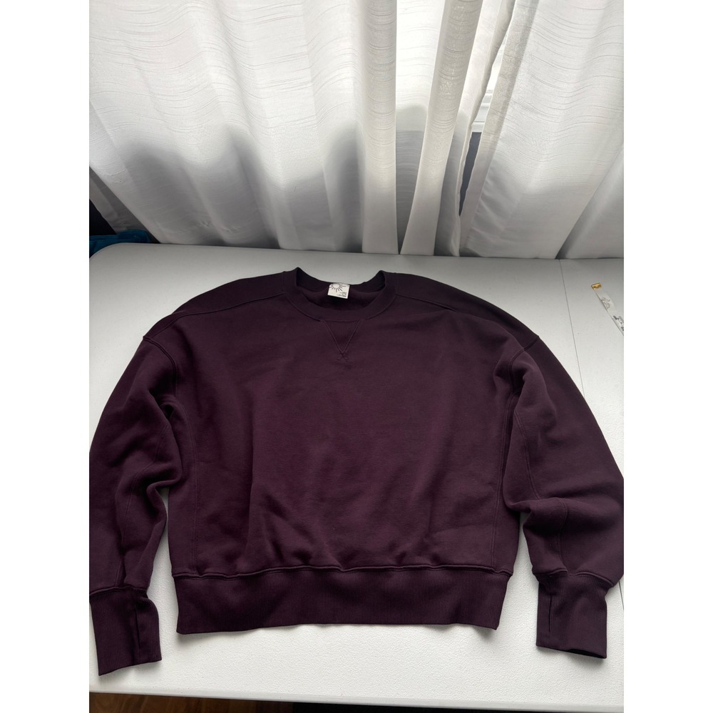 OFFLINE by Aerie Womens Classic Fit Fleece Sweatshirt Plum PurplMedium Thumbhole